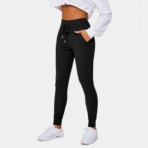 Softlyzero Airy High Waisted Drawstring Full Length Joggers-UPF50+ Med Reg